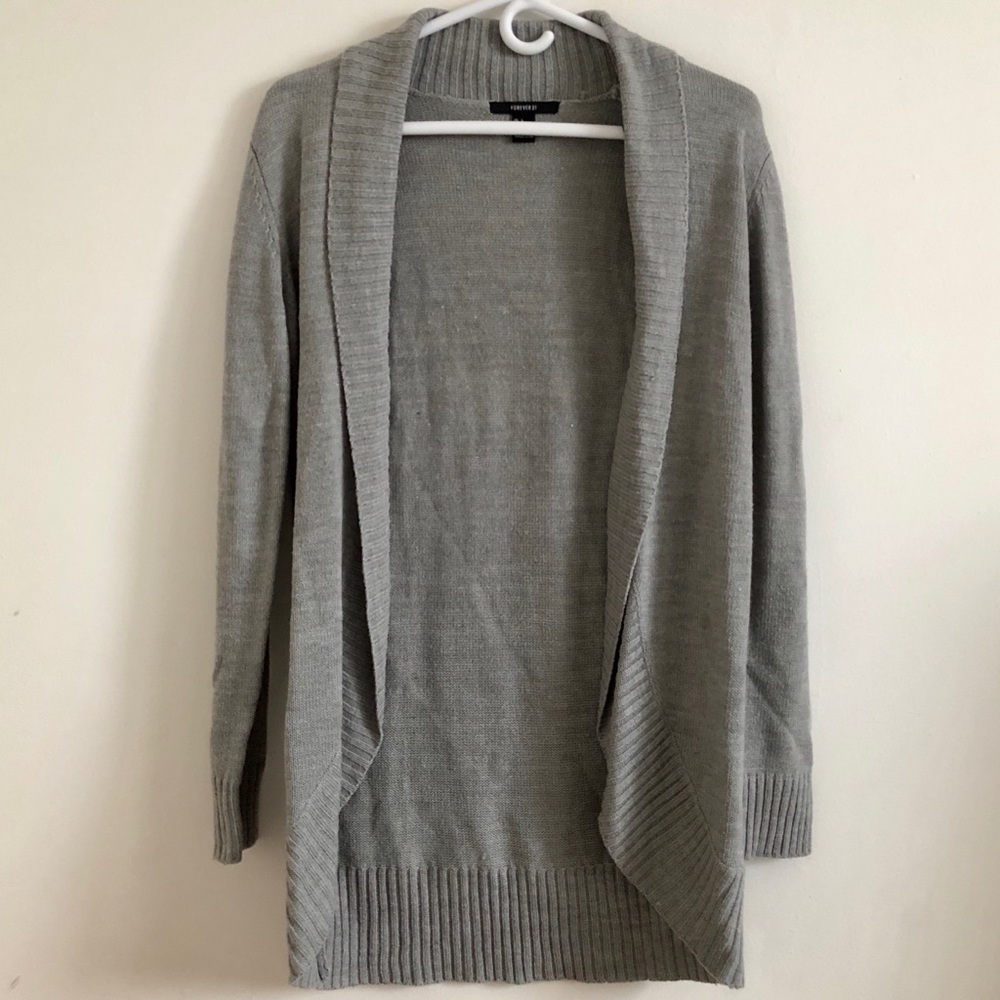 Forever 21 gray cardigan - Picture 2 of 3